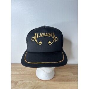 Vintage Alabama Country Band Mesh Trucker Cap Concert Hat Snap Back Embroidered